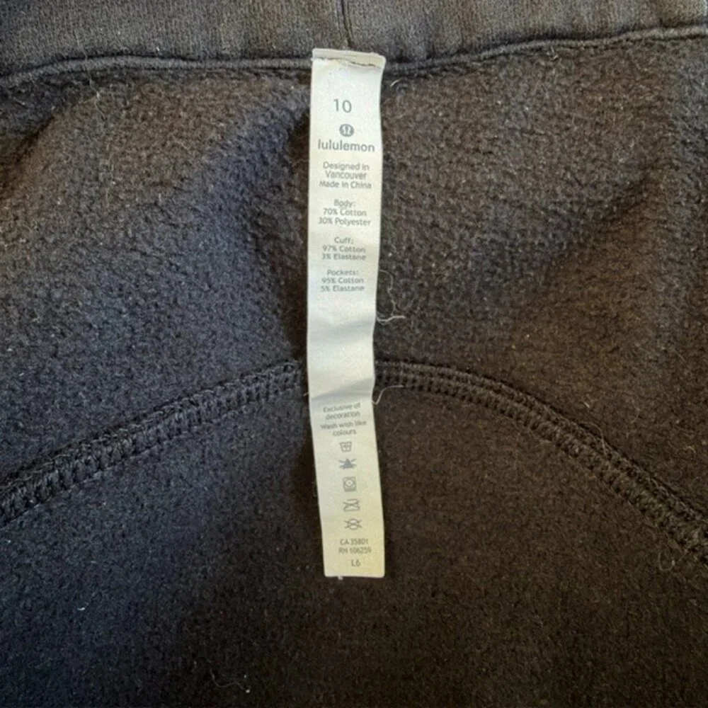 LULULEMON Scuba Full Zip Hoodie Sweatshirt Black Sz 10 - Picture 12 of 14